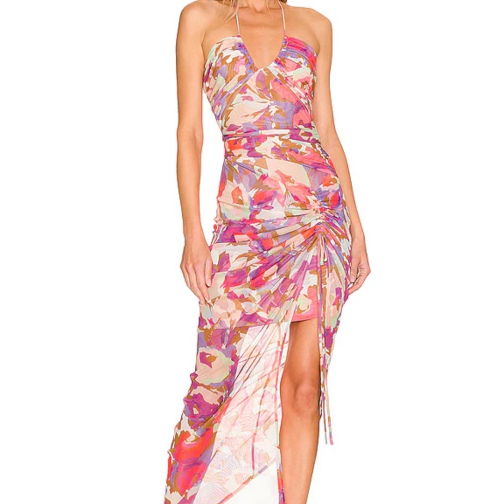 NICHOLAS Maeve Halter Midi Dress